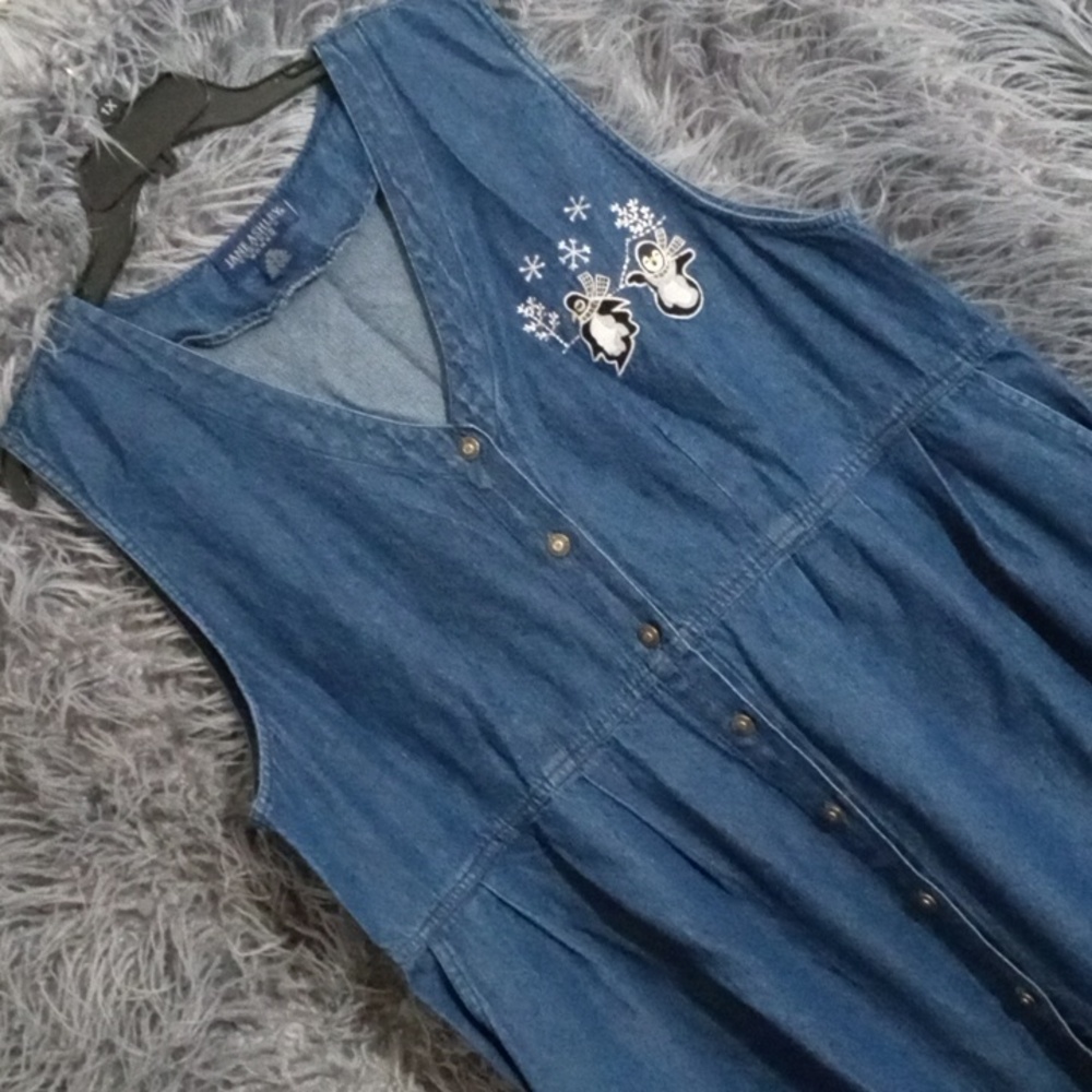 3x winter blue jean dress